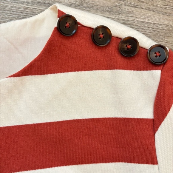 Anthropologie Sunday in Brooklyn Structured Boxy Tee Top Striped Medium - Picture 9 of 14